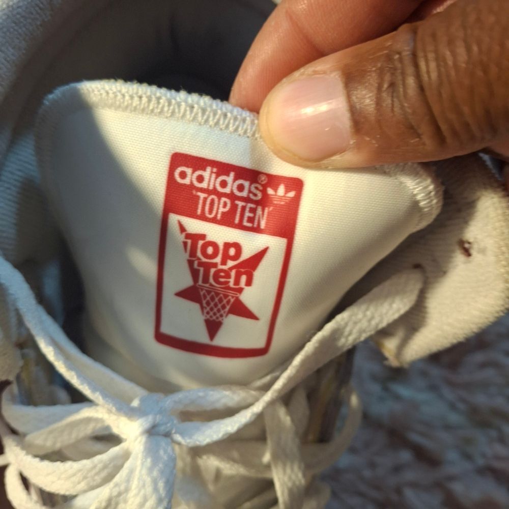 adidas White Sneakers with Red Logo Accent - Picture 6 of 8